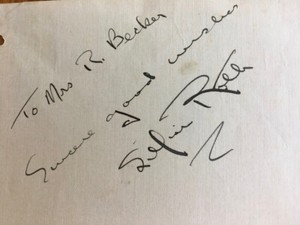 VINTAGE ACTRESS LILLIAN ROTH HAND SIGNED AUTOGRAPH ALBUM PAGE DATED 1932