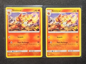 2x Simisear 23/147 Pokemon Karte SM Brennende Schatten Uncommon NM - Bild 1 von 1
