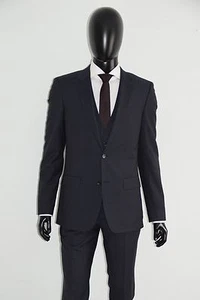HUGO BOSS ANZUG 3-teilig, Mod.Huge4/Genius3 WE, Gr. 94 / US 38L, Super 100, Navy - Bild 1 von 10
