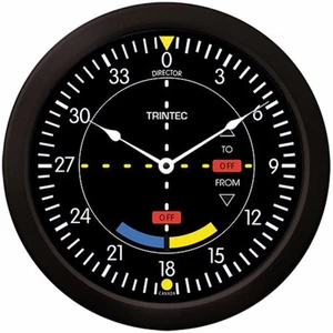 Trintec Massive 14" Aviation VOR Glidescope Wall Clock 9064-14 Aviatrix - Foto 1 di 2