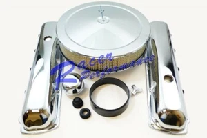 Oldsmobile Chrome Steel 330-350-400-403-425-455 V8 Air cleaner Valve cover dress - Picture 1 of 6