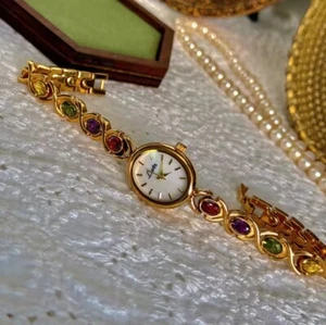 High-End Luxury Colorful Pearl Dial Women's Oval Shaped WristWatch ' - Picture 1 of 4