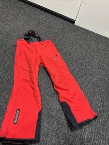 PANTALONES SUIZOS DESCENDIENTES ESQUÍ/NIEVE talla 14 jóvenes unisex baberos rojos - Imagen 1 de 15