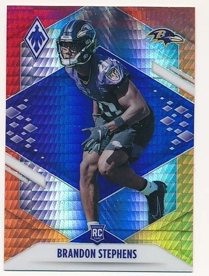 BRANDON STEPHENS 2021 PANINI PHOENIX FIRE BURST RC ROOKIE #184 RAVENS MINT - Image 1 of 2