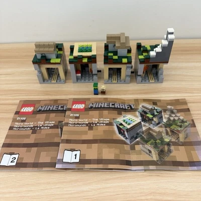 LEGO 21105 Minecraft Micro World The Village Open Box 99% Complete Instruction - Image 1 of 4
