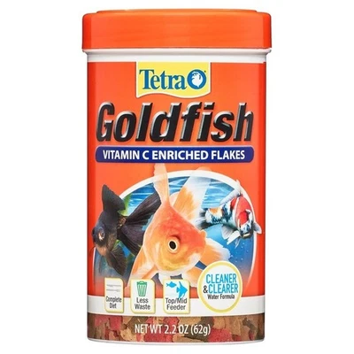 Comida equilibrada para peces Goldfish Flakes apoyo inmunológico fórmula de agua clara 2,2 oz Foto 1 de 4