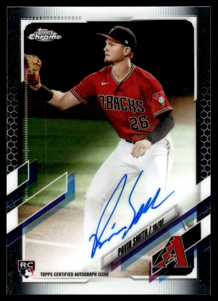 2021 Topps Chrome Rookie Autographs Pavin Smith Rookie Auto Arizona Diamondbacks - Image 1 of 2