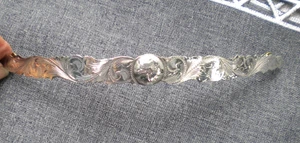 VOGT STERLING SILVER 7 3/4" BAR CONCHO SHOW HALTER BELT HAT BAND VERY BEAUTIFUL - Picture 1 of 6
