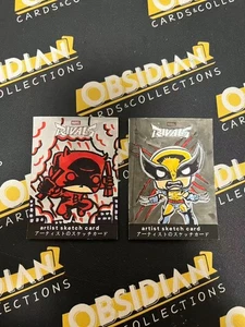 2025 Rivals Japan Studio MARVEL Daredevil & Wolverine AP Sketch Card 1/1 LOT - Picture 1 of 2