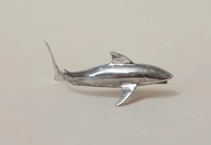 SQUALO miniatura ARGENTO 925 Soprammobile - Foto 1 di 6