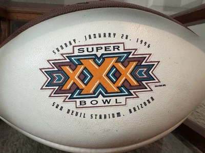 Fútbol conmemorativo Wilson Super Bowl XXX con panel Gatorade (1996 NFL) Foto 1 de 4
