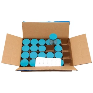 Lot of 20 Qorpak GLC-01636 Green Cap Glass Sampling Jar, 120mL, ø60mm x 69mm - Picture 1 of 4