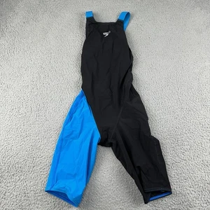 Speedo LZR Racer Pro Womens Kneeskin Swimsuit Recordbreaker 26 Blue Black - Picture 1 of 9