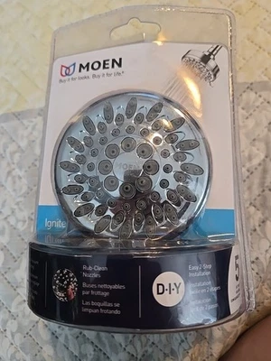New Moen 20090SRN Ignite Chrome 5-Spray Shower-Head NIB Spot Resist Nickel - Image 1 of 2