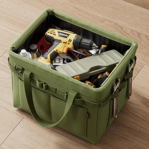 Large Capacity Picnic Handbag Green Storage Box New Carrying Bag Outdoor - Picture 1 of 6