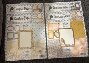 Provo Craft Designer Paper Set Of 4 Packs Of 10 Sheets Scrapbooking 8.5”X11” NEW - Picture 1 of 9