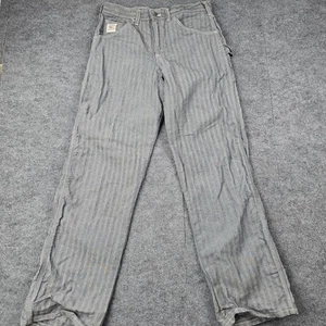 Pointer Brand Jeans Mens 32x32 Carpenter Hickory Stripe Carpenter Railroad VTG - Picture 1 of 8