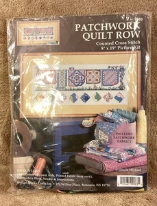 Design Works Cross Stitch Picture Kit NEW #9983 Patchwork Quilt Row 8 x 19" - Picture 1 of 3