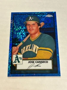 Topps 2021 cromo platino aniversario José Canseco 38/199 azul mini diamantes SP - Imagen 1 de 2