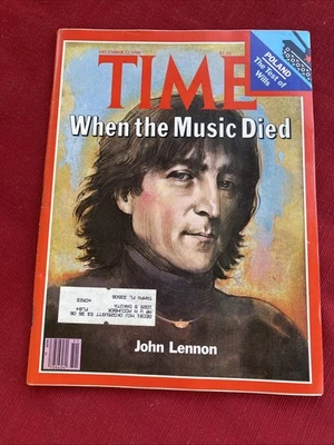 Iconic John Lennon When The Music Died винтажный журнал Time 1980 - Изображение 1 из 2