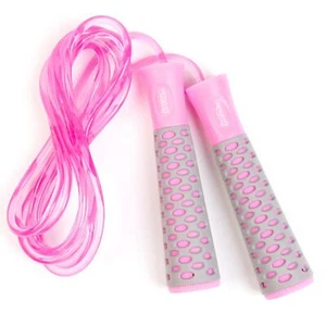 Fitness Skipping Rope Pink Fitness Workout Indoor Outdoor Training just be - Picture 1 of 5