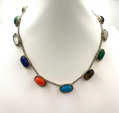 House of Harlow 1960 Collar Multi Piedras Tono Plata Foto 1 de 4