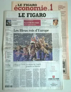 LE FIGARO du 3 juillet 2000 - LA FRANCE CHAMPIONNE D'EUROPE DE FOOTBALL - Picture 1 of 12