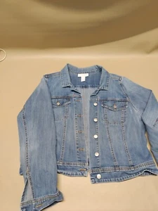 Jessica Simpson Maternity Cropped Denim Jeansjacke, Größe XL - Bild 1 von 9