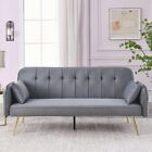 72.5"convertible Sofa Bed,velvet 2 In 1 Sleeper Couch Folding Lounge Recliner 