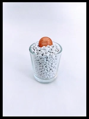  25 lbs Plastic Poly Pellets Cornhole Bags Filler Shooting Rest Heavy White   - Image 1 of 4