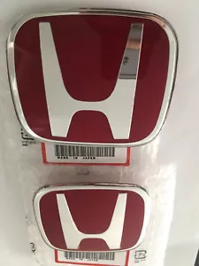 Insignia roja delantera trasera estilo genuino para Honda Jazz 2008 ~ modelo GE 2014 - Imagen 1 de 11