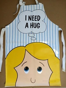 VTG 80s I Need a Hug Vinyl Apron by International Designs 80's Short Cook - Picture 1 of 8