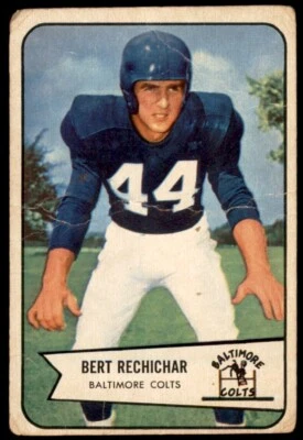 1954 Bowman #26  BERT RECHICHAR  Baltimore Colts  G/VG (Creases) - Image 1 of 2