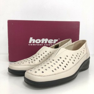 Hotter Shoes Size UK7 EU40 Off White Pinhole Cutout Women's Casual 041244