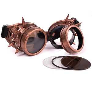 Halloween Steampunk Cosplay Cobre Raider Gafas de Plástico, Para Adultos, Talla Única - Imagen 1 de 4
