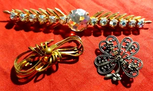 Konvolut 3 ALTE BROSCHEN Metall Langres Anfang xx Nr. 771/16 - Bild 1 von 9