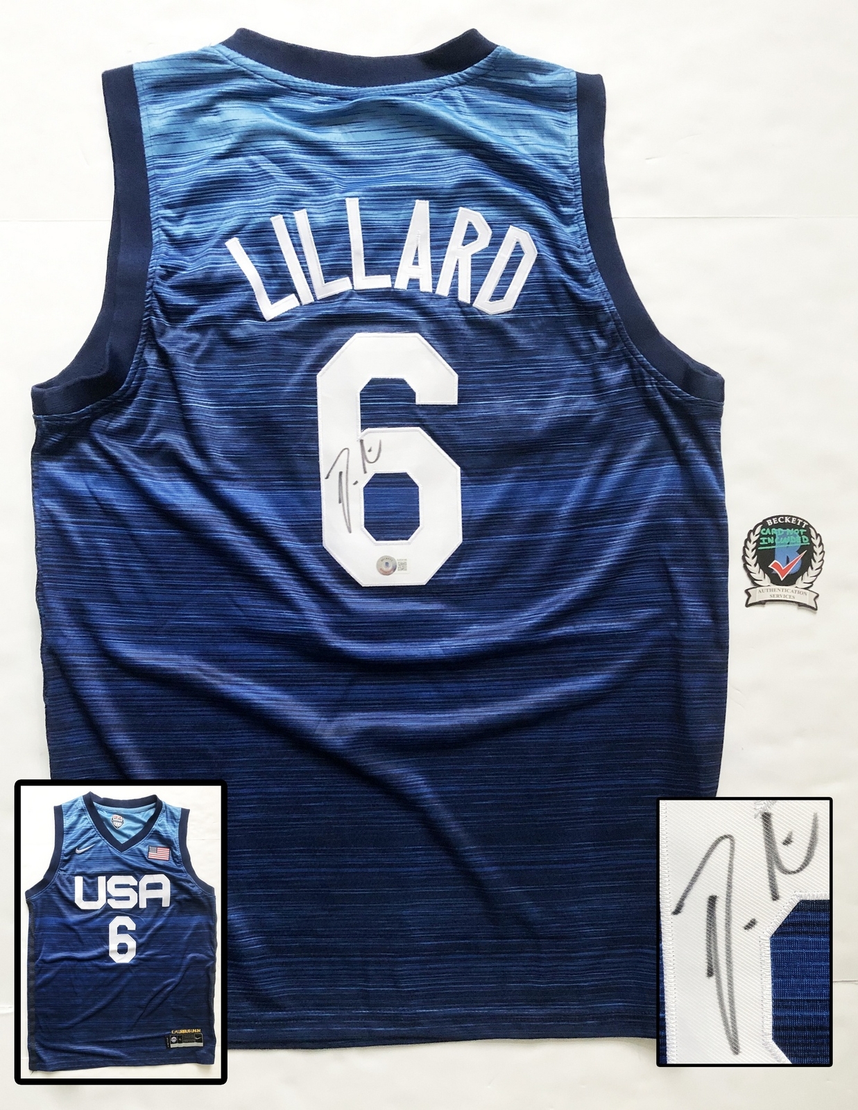 Damian Lillard Autographed Signed Jersey 2020 Tokyo Olympics Beckett Beckett COA 
