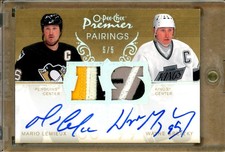 2007-08 OPC Premier Pairings Autographed Jerseys Patch #LG LEMIEUX / GRETZKY 5/5