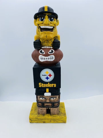 Awesome NEW NFL Pittsburgh Steelers 15 1/2” Mascot Tiki Totem Pole Cover