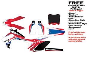 DFR CRF250R GRAPHICS “BUTTER” RED/WHITE/BLUE 2010-2013 CRF 250 HONDA - Picture 1 of 1