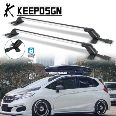 for Honda Fit Car Top Roof Racks Cross Bars Cargo Carrier Luggage Aluminum Lock - Image 1 of 4