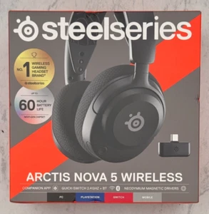 STEELSERIES ARCTIS NOVA 5 WIRELESS MULTIPLATFORM GAMING HEADSET PC/ PS5 SWITCH - Picture 1 of 1