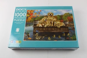 Page Publications 1000 Teile "Hunde am Dock" Puzzle neu versiegelt golden - Bild 1 von 3