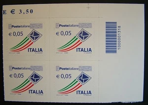 2010 Italy Quartina Ordinary Mail Barcode 1318 - Picture 1 of 1