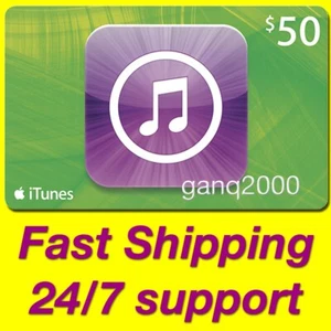 $50 APPLE US iTunes GIFT CARD voucher certificate USD (USA App Store chiave carta) - Foto 1 di 1