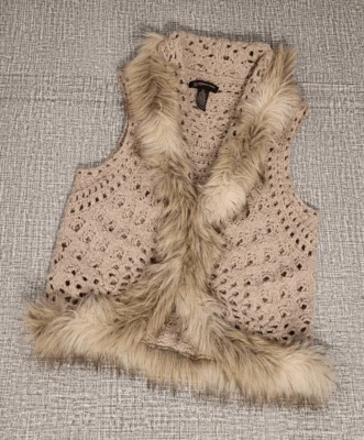 Chaleco de mezcla de lana INC International Concepts para mujer talla pequeña pequeña piel sintética Foto 1 de 4