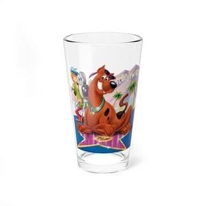 Scooby Doo Goes to Hollywood Pint Glass, 16oz - Hanna-Barbera Movie - Shaggy - Picture 1 of 7