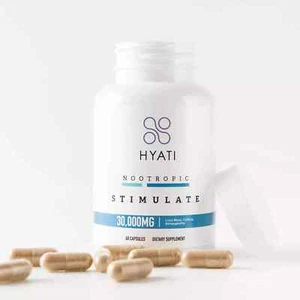 HYATI Nootropic 60 Caps Elevate Mental Clarity and Achieve Peak Cognitive Health - Picture 1 of 4