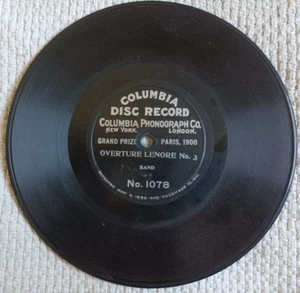 COLUMBIA DISC RECORD 7" ONE SIDED 78RPM N° 1078 overture lenore n°3 - Picture 1 of 2