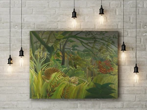 Henri Rousseau: Surprise or Tiger in a Tropical Storm. Fine Art Canvas - Picture 1 of 2